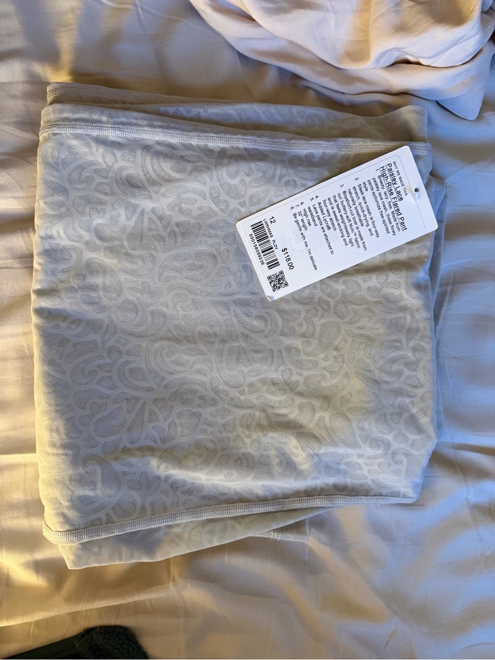 NWT Lululemon Neutral Light Gray Flared Pants